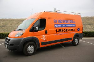 911-restoration-mold-remediation-van-side-angle in San Diego