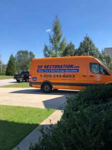 911 Green-van-disaster-restoration in San Diego